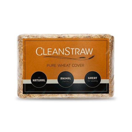 CLEANSTRAW 2.3 cu. ft. Pure Wheat Cover Mulch, Natural CL8632